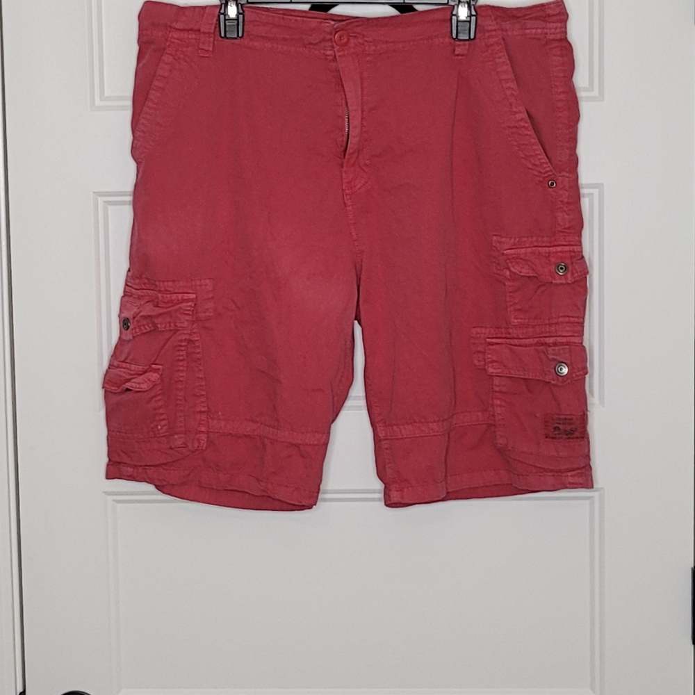 Plugg Salmon Cargo Shorts Size 38